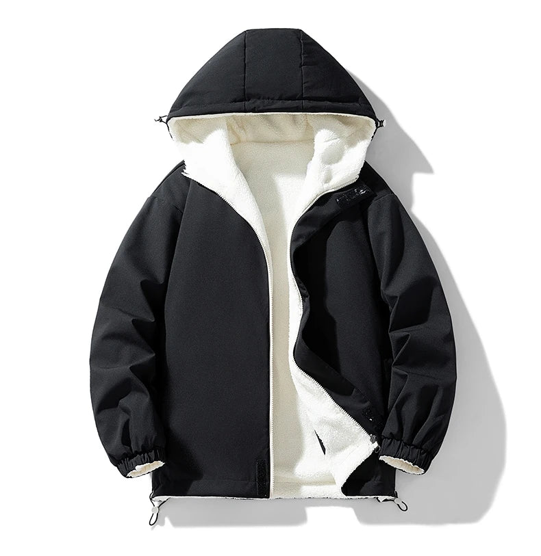 New Autumn and Winter Outerwear for Men, Loose Casual Hooded, Thick, Warm, Comfortable, Versatile, High-quality Jacket for Men