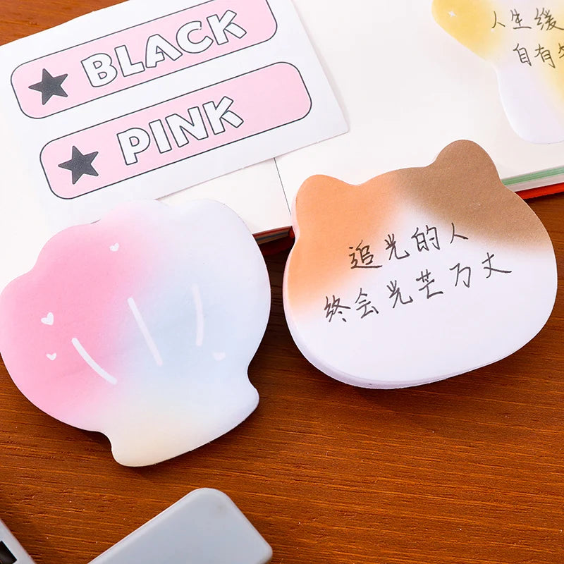 60Sheets Cartoon Gradient Memo Pads Scrapbooking Sticker School Supplies Post Sticky Notes Office Stationery