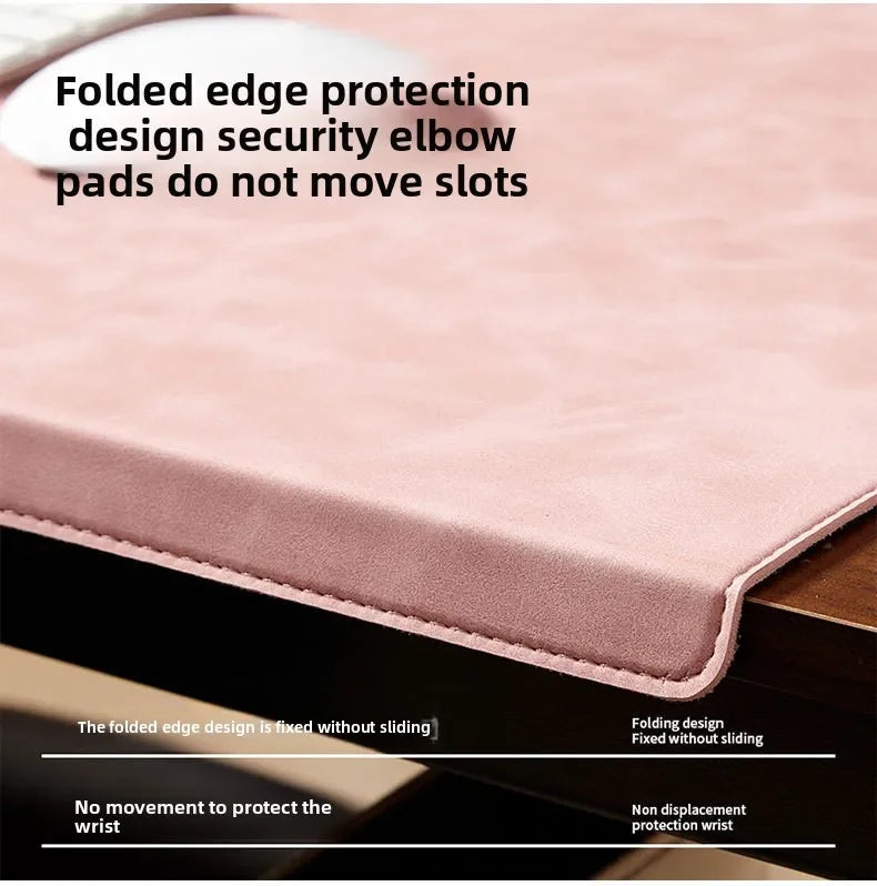 Folding Big Mouse Pad Elbow Guard Wrist guard PU Laptop Non-slip Easy To Clean Keyboard Mats Office Desk Mat Gaming mousepad