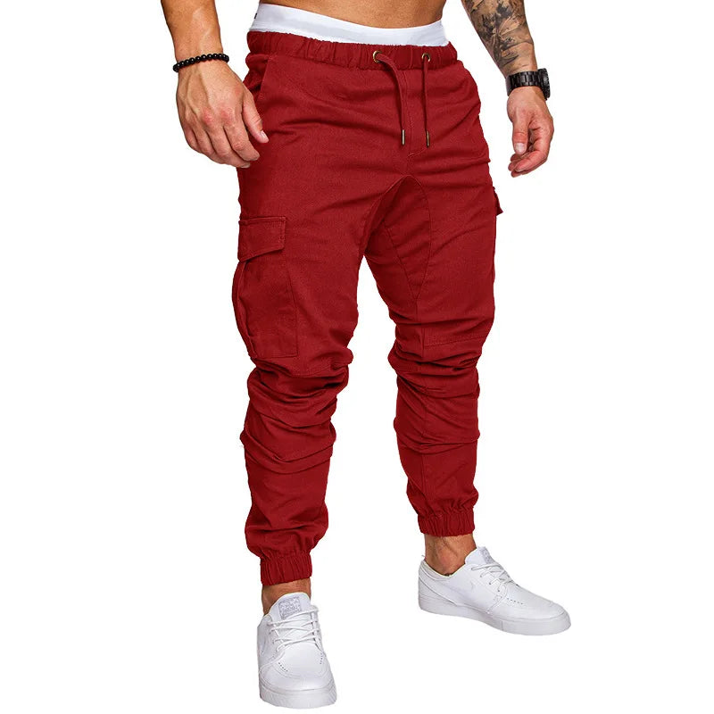 2025 new men's workwear pants, European and American men's loose straight casual pants, men's workwear pocket pants S-XXXL