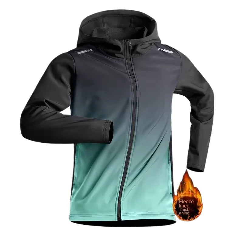 Running Jacket for Men, Autumn Quick Drying Sports Windbreaker, Fitness Top, Professional Morning Running Training Suit with Fle