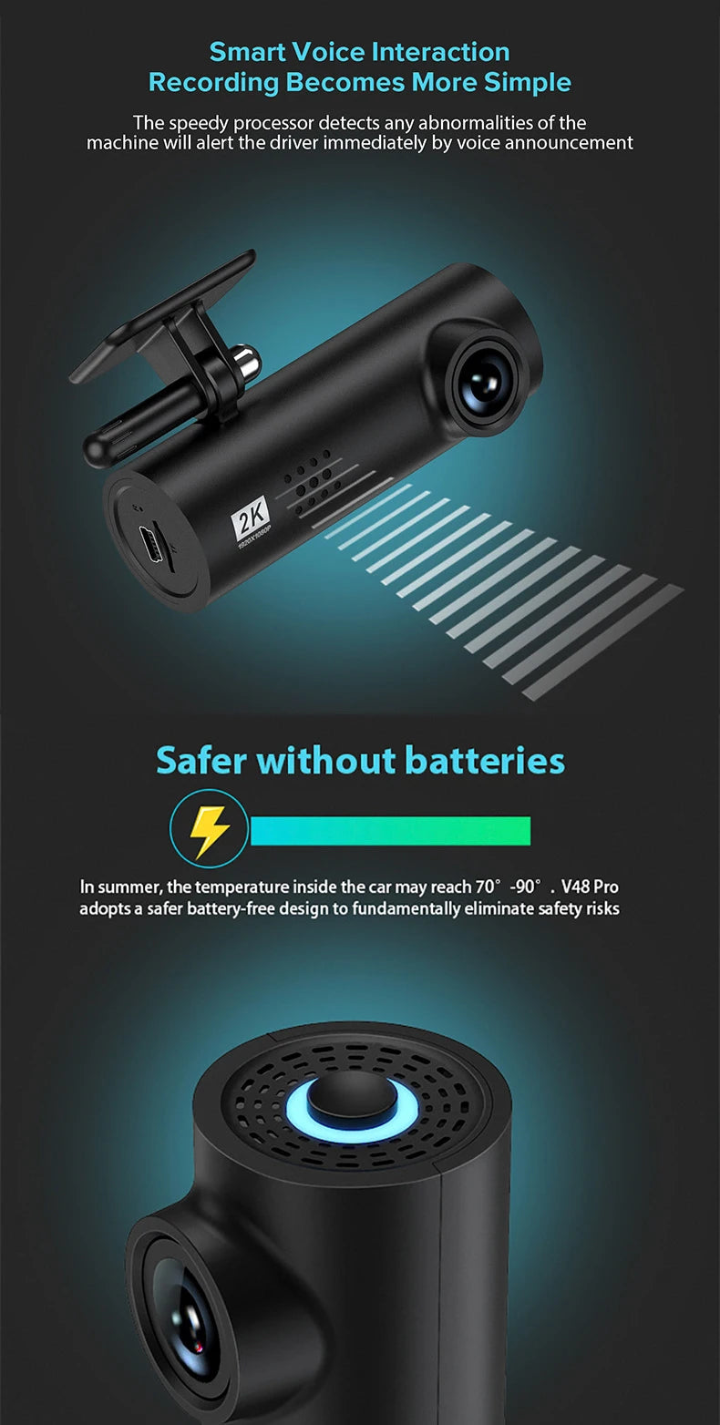 dashcam for car Black box Driving Video Recorders 4K WiFi Mini Front Camera Dash Cam 24H Parking Monitor Car Recording camera
