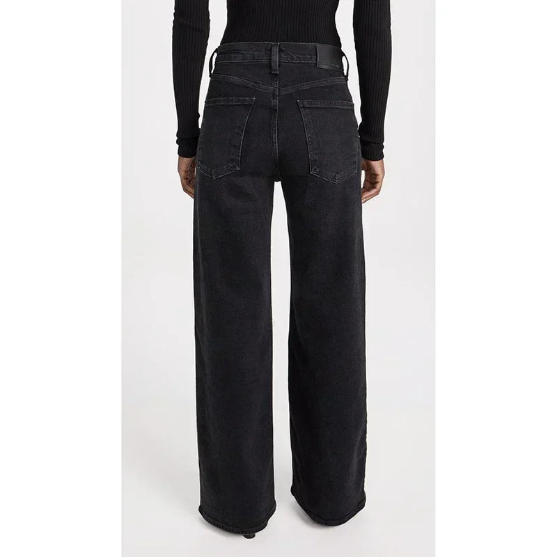 2025 Female Straight Leg Jeans Women Low Rise Stretch Gray Denim Pants Lady Solid Color Daily Office Cheap Long Jeans Trousers