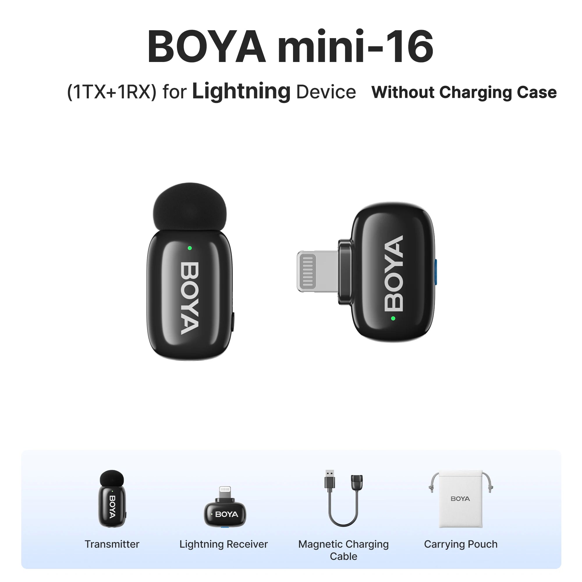 BOYA BOYA Mini Wireless Lavalier Lapel Microphone for iPhone iPad Android Type-C Phone Live Broadcast Audio Video Recording Vlog