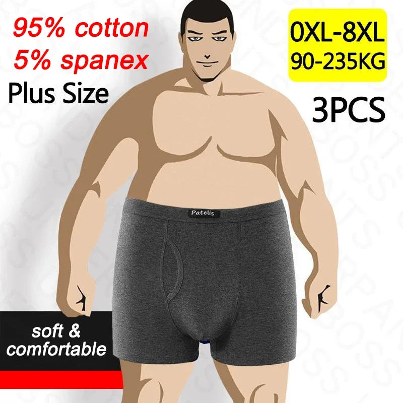 Plus Size Boxer Shorts for Men Underwear 6xl 7xl 8xl Breathable Male Underpants 95-220kg Homme Boxershorts Soft Panties Clothes