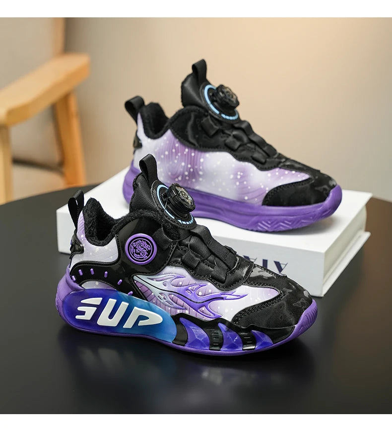 New Kids Sneakers Winter Warm Cotton Shoes for Children Casual Sports Shoes Boys Girls Anti-slippery Waterproof Tennis Trainers