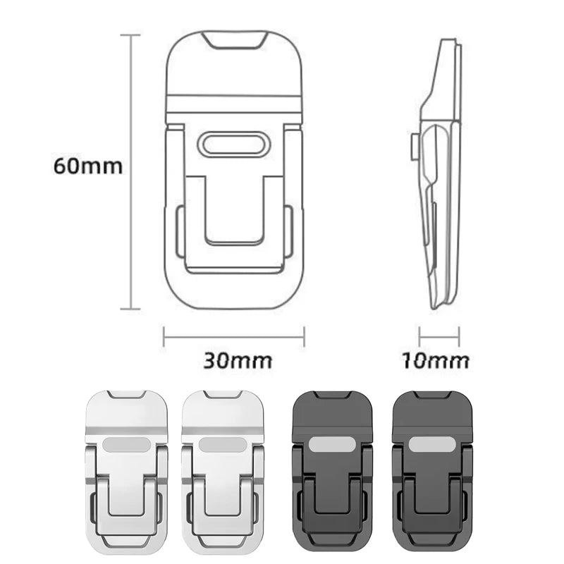 2/4pcs Portable Zinc Alloy Laptop Support Stand With 2 Adjustable Angles Foldable Invisible Laptop Riser For Macbook Notebook