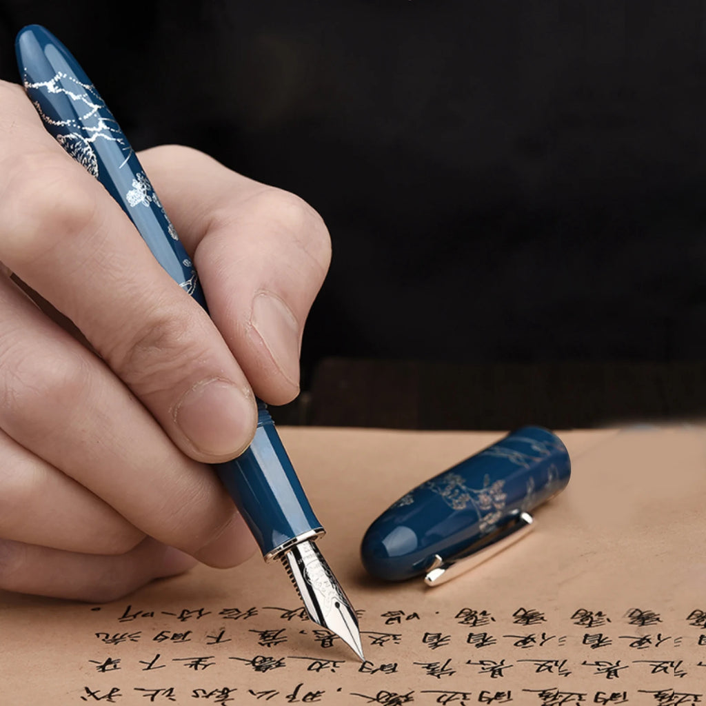 Hongdian N23 Fountain Pen Rabbit Year Limited High-End Students Business Office Writing supplies Gold Carving student  gift pens