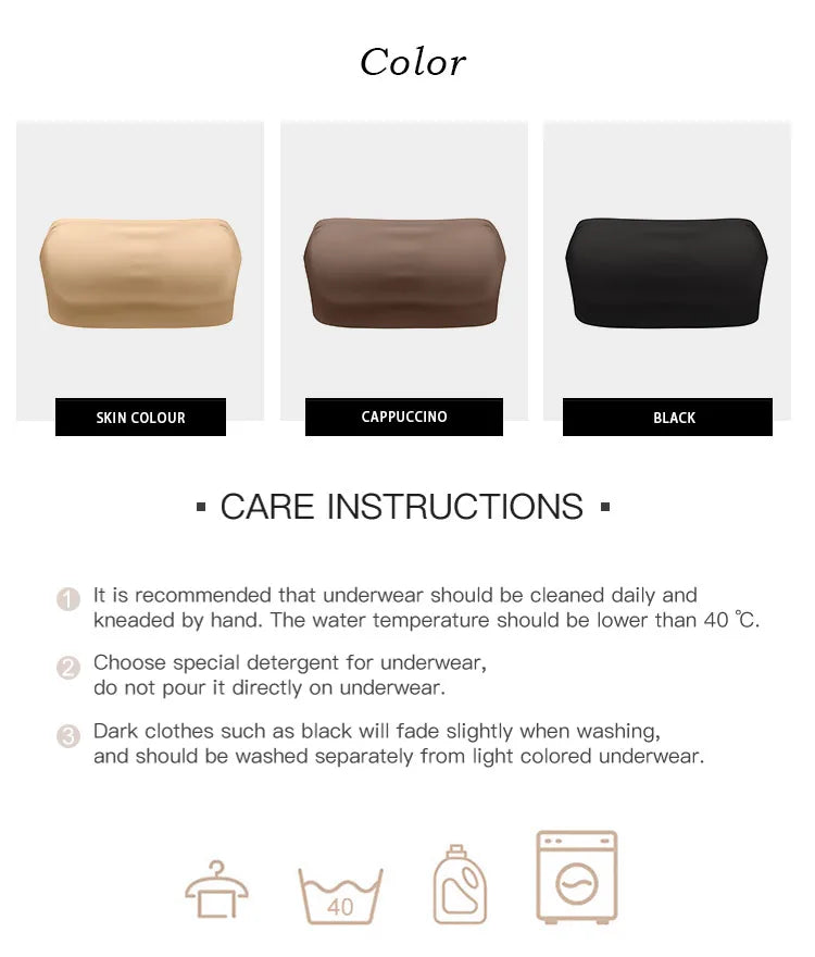 1Pc/3Pcs/Pack New Design Removable Padded Soft Ice Silk Traceless Women Wire Free Seamless Bra For Women Strapless Bra