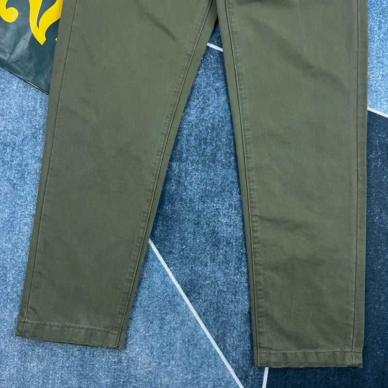 Heavy cotton straight leg casual pants men's American vintage to do old washed cargo pants