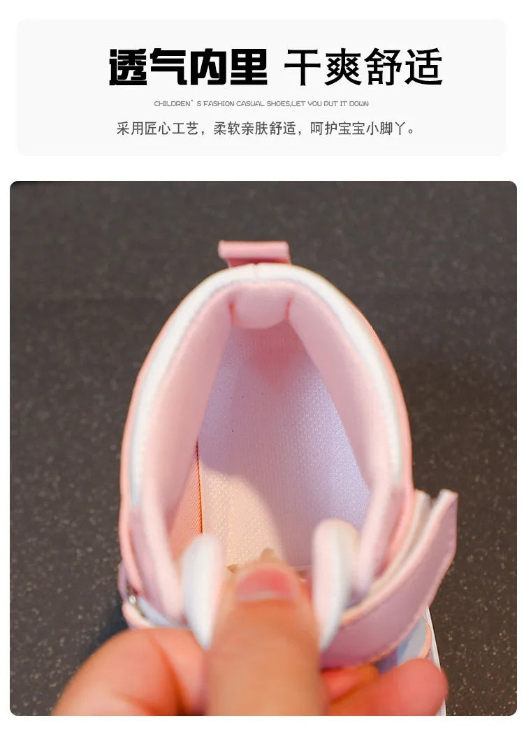 KPop Demon Hunters Kids Sneakers Girls Casual Shoes Children's Cute Cartoon Toddler Student Running Sports Shoes Size 26-37