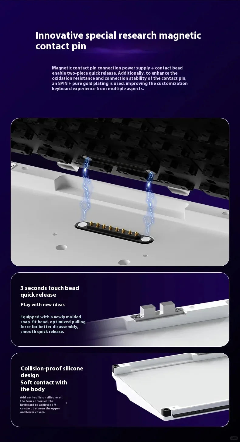 Weikav Lucky65 V3 Lucky65 V2 NUT65 Wireless Aluminum Mechanical Keyboard Kit 60% Bluetooth 2.4G Wired RGB Hotswap Gamer Keyboard