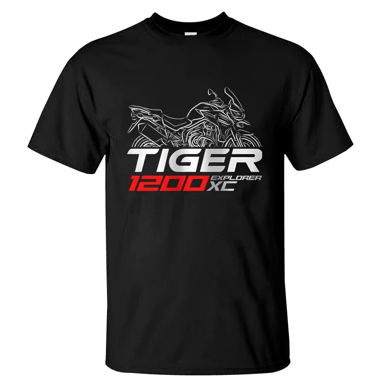 2024 Men T Shirt Casual T-shirt Triumphs Tiger Explorer 1200 2012-2017 Graphic Summer Short Sleeves 100% Cotton S-3XL Cool Tee
