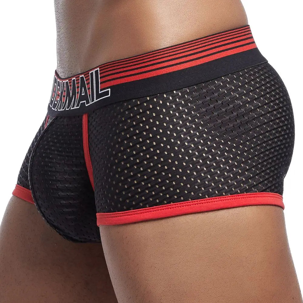 JOCKMAIL 4PCS/Lot Boxer Men Mesh Breathable Boxershorts Men Underwear Shorts Panties Men Cuecas Boxer Underpants Calzoncillos