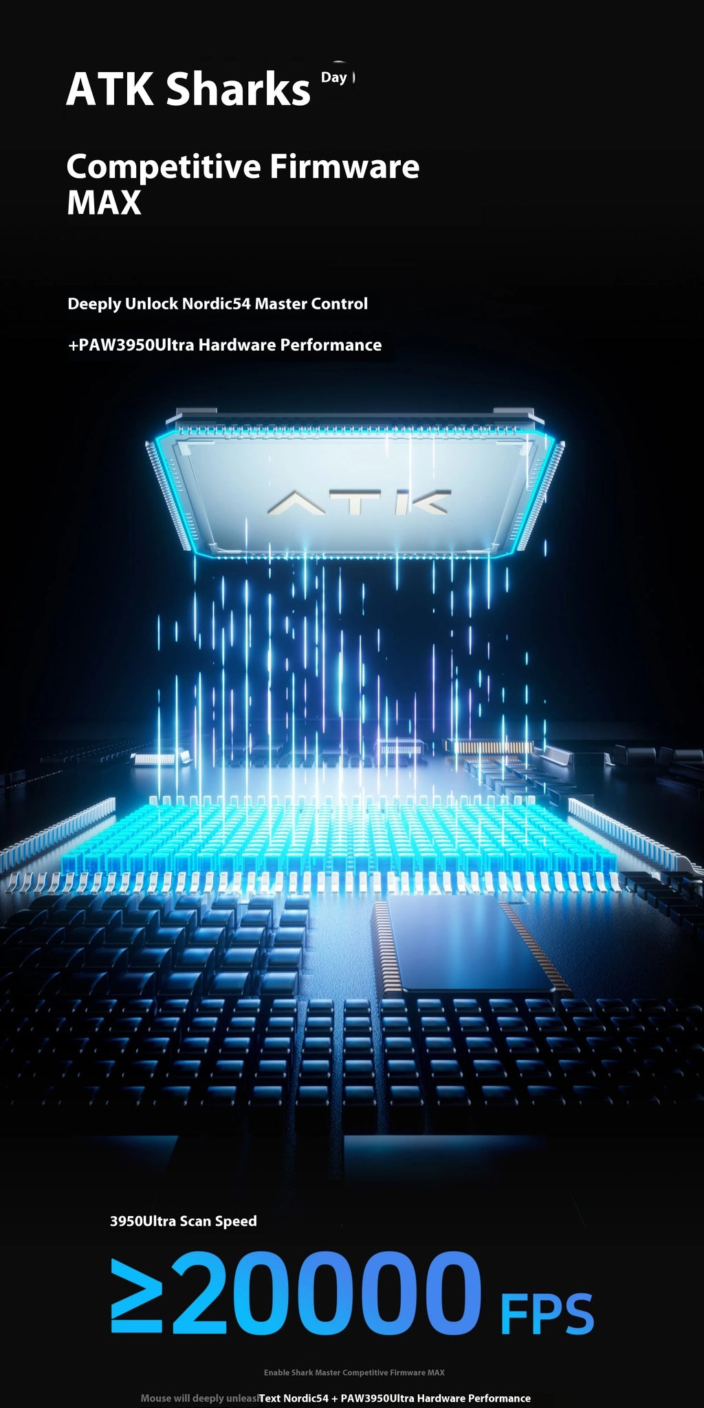 ATK F1 V2 Ultra MAX Gaming Mouse Wireless Tri-mode PAW3950 Double 8k Lightweight Ergonomics Esports Mouse Custom PC Accessory