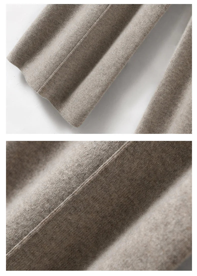 2023 New Autumn and Winter  Women Cashmere Fashion Pants Knitted Loose Cashmere Women Pants Women