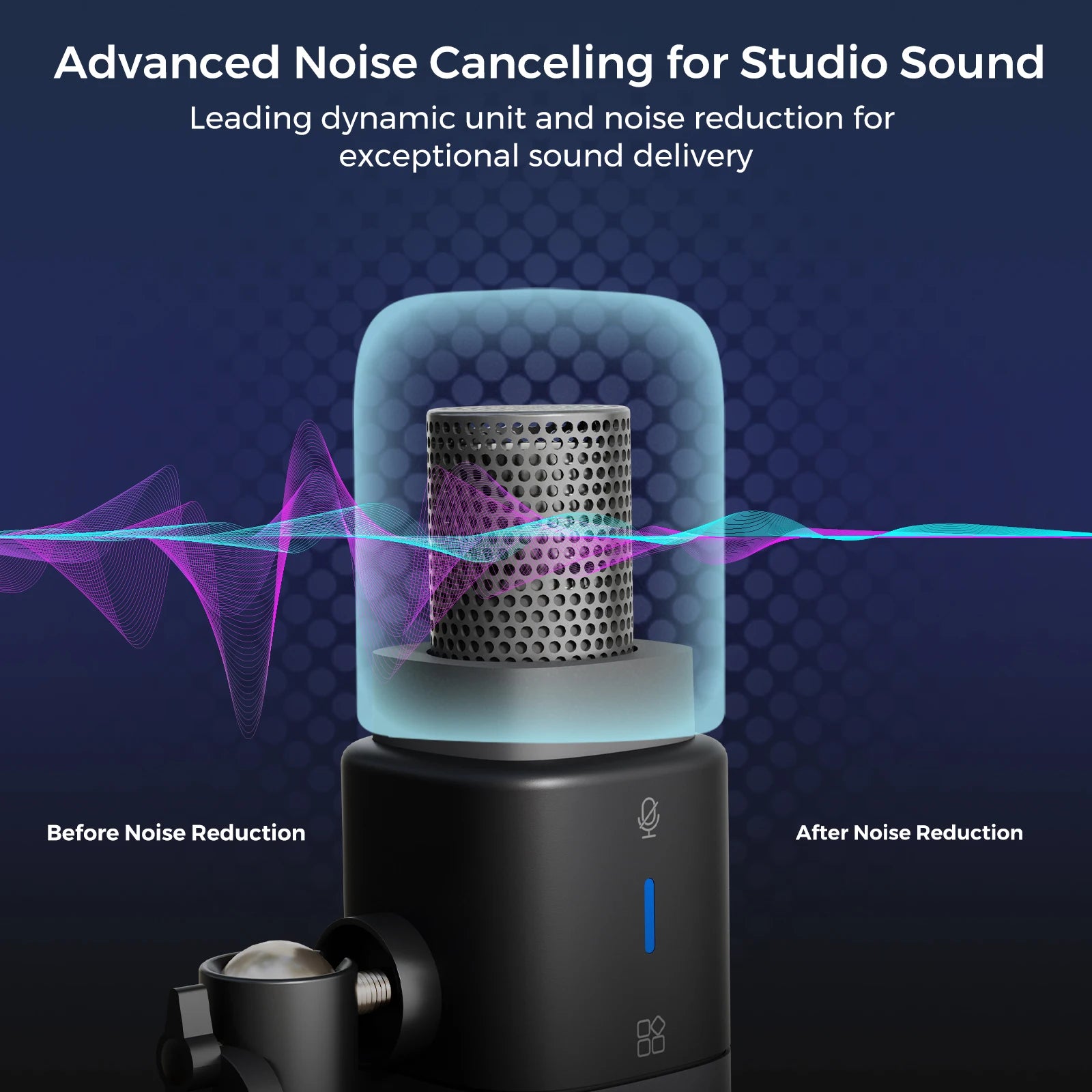 NearStream Dynamic XLR USB Mic Desktop Professional Microphone Plug-and-Play for Gaming Studio Streaming Podcast Recording pc