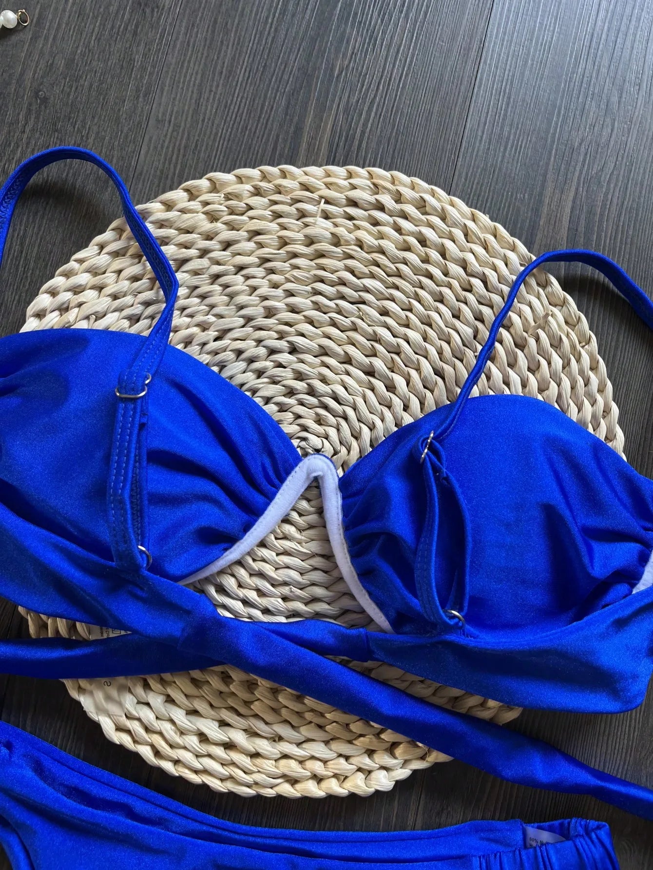 Sexy 3D Flower Bikini Set 2025 Women Black White V Wire Underwired Micro Mini Swimsuit Beach Bathing Suit Pleate Thong Swimwear