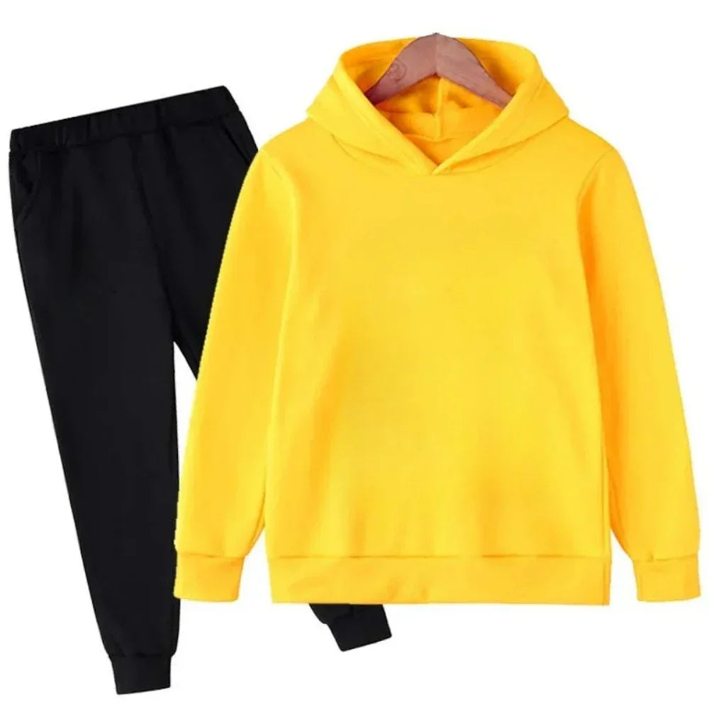 Children Hoodie Tracksuit Autumn Winter New York USA Letter Graphic Sweatshirt Pant Suit Baby Boy Girl Kid Sport Two Pieces Set