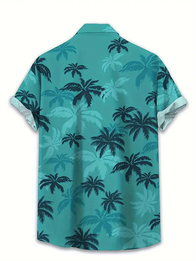 2025 Summer Animal Crane Men Hawaiian Shirt 3d Plant Shirt For Men Flower Print Plus Size Hawaiian Shirts Beach Flower Shirt 5xl