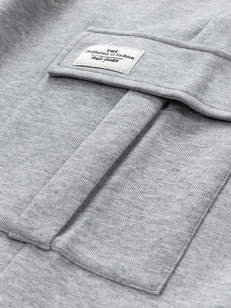 2023 Autumn New Sweatpants Men Multi-Pockets Drawstring Cotton Casual Track Pant Male Loose Straight Trousers Large Size 8XL