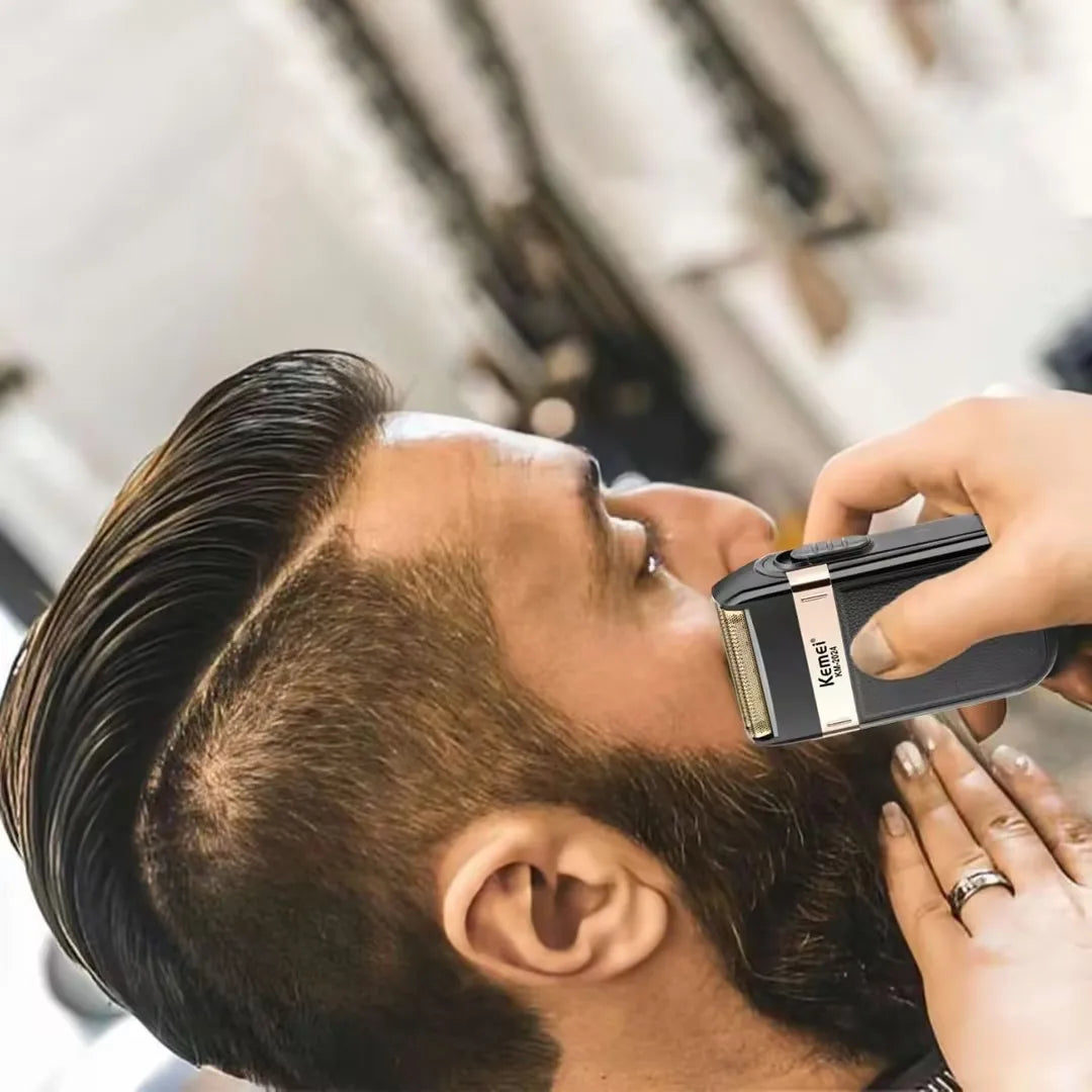 KEMEI Men's electric shaver, reciprocating double-blade head, rechargeable professional electric shaver for home use. KM-2024