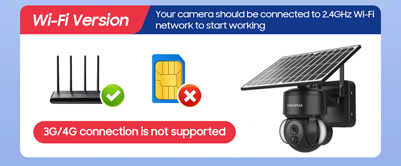 SHIWOJIA 4MP WIFI Solar Camera 4G Sim Card PIR Human Detection Solar Battery Security Camera CCTV Video Surveillance Outdoor Cam