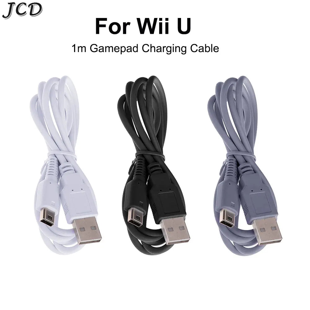 JCD 1m USB Charging Cable for WII U Controller Data Power Charger Wire Cord For WIIU Gamepad Console Power Supply Line