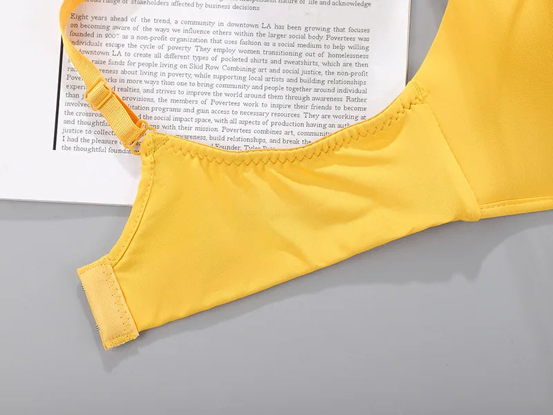 12 color light and thin seamless lingerie without steel ring, women's bra with breathable and gathered bra