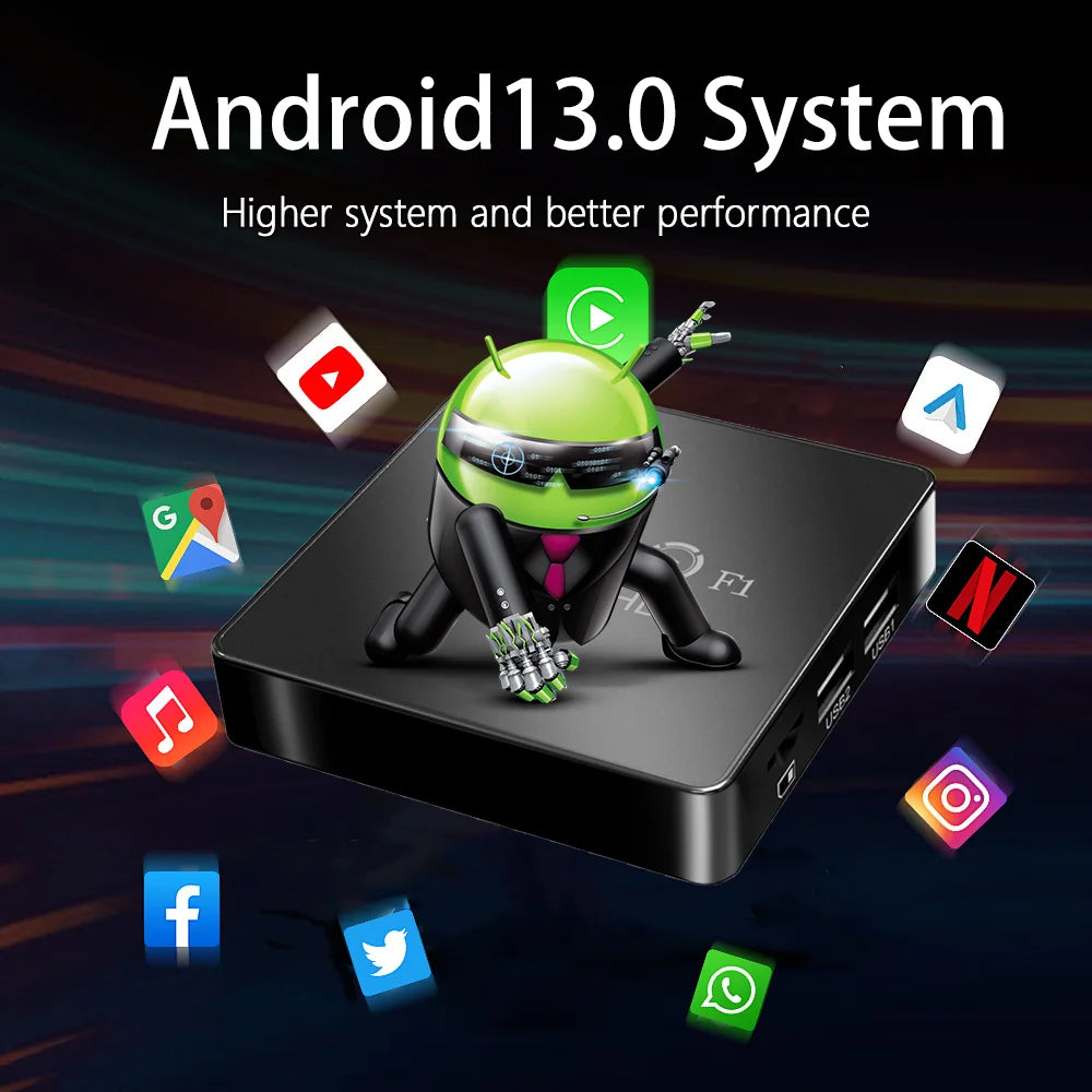 TV Box MX10 F1 Android 13 Mali-G31 4K 2GB RAM 16GB eMMC flash Media Player Support Voice Remote Control