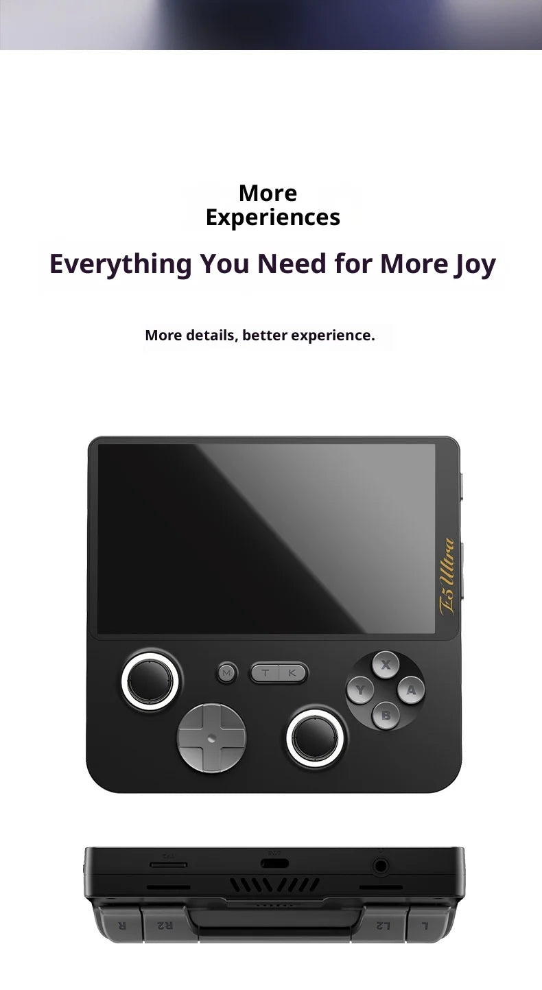 2025 New E5ultra Handheld Game Console With Dual Systems 6+128 Running Memory Cloud Gaming 5-Inch Ips Hall Joystick Game Console