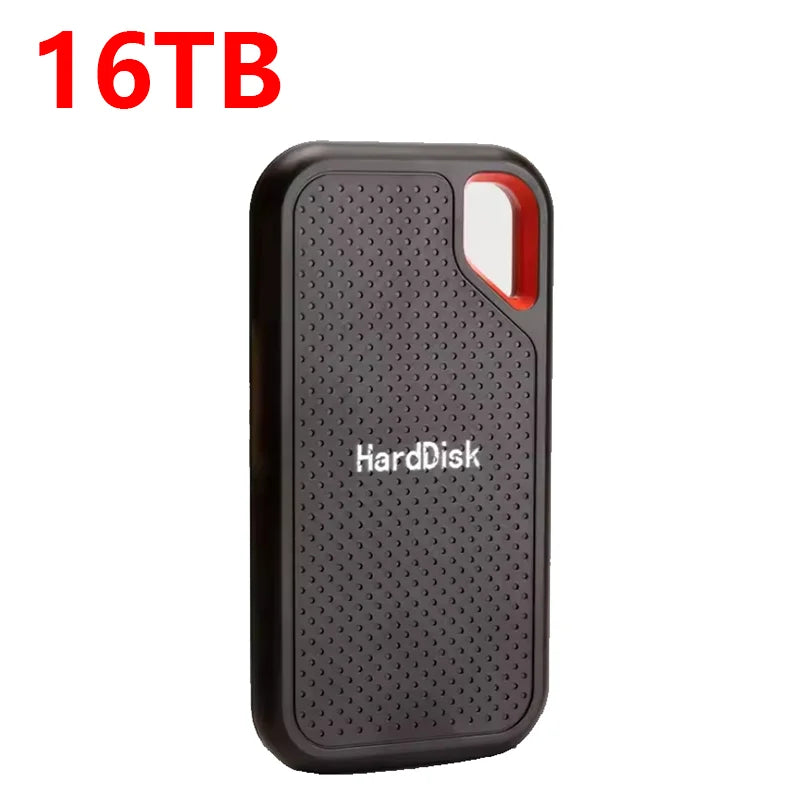128TB Rugged External Hard Disk USB3.2 High-Speed Solid Hard Drives Portable Data Storage Drive for Laptop/PC Shock-Resistant