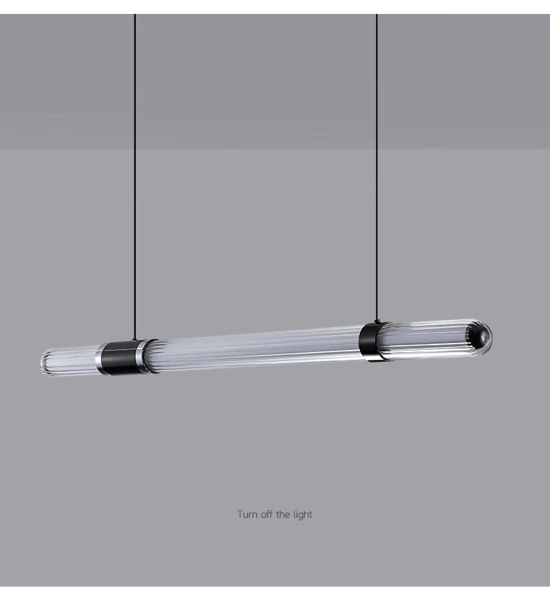 Italian Nordic minimalist and versatile long glass pendant lamp, dining table lamp, office desk lamp, coffee shop pendant lamp
