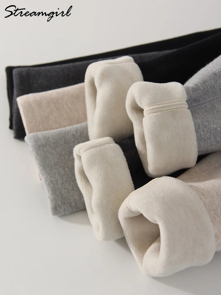 Winter Warm Leggings Women Black High Waist Skinny Warm Formal Pants Stretch Thick Fleece Women's Leggings Winter Outwear 2025