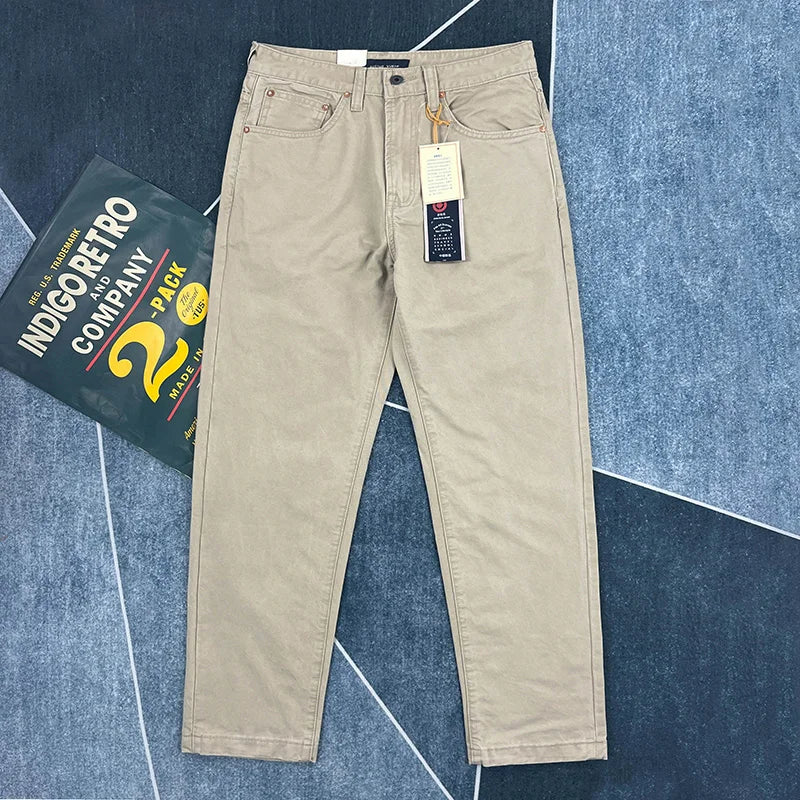 Heavy cotton straight leg casual pants men's American vintage to do old washed cargo pants