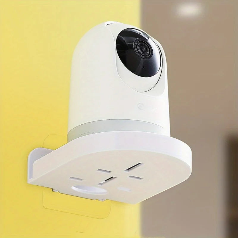 1/2pcs Adhesive Monitor Floating Shelf Security Cameras Baby Monitors Non-Drilling Wall Shelf Office Home Decor Bathroom Storage
