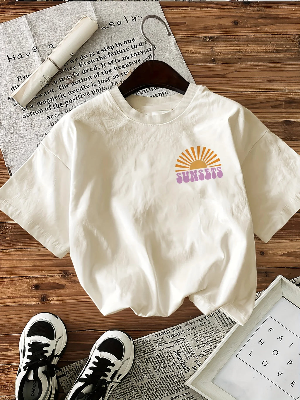 100% Cotton Forever Chasing Sunsets T-Shirts Female Funny T Shirts Egirl Korean Fashion Graphic Tees Tops Women Clothing