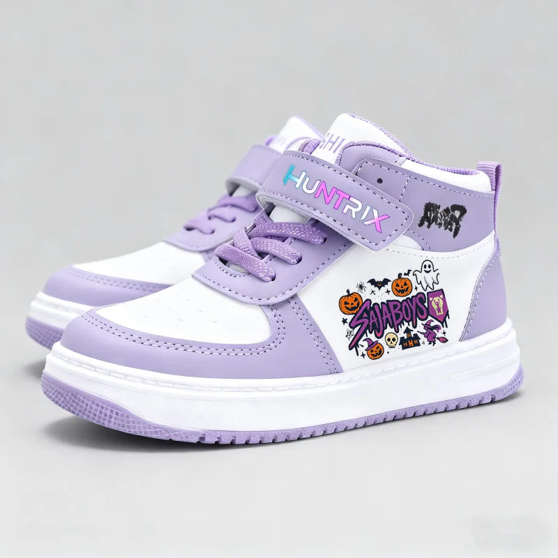 KPop Demon Hunters Kids Sneakers Girls Casual Shoes Children's Cute Cartoon Toddler Student Running Sports Shoes Size 26-37