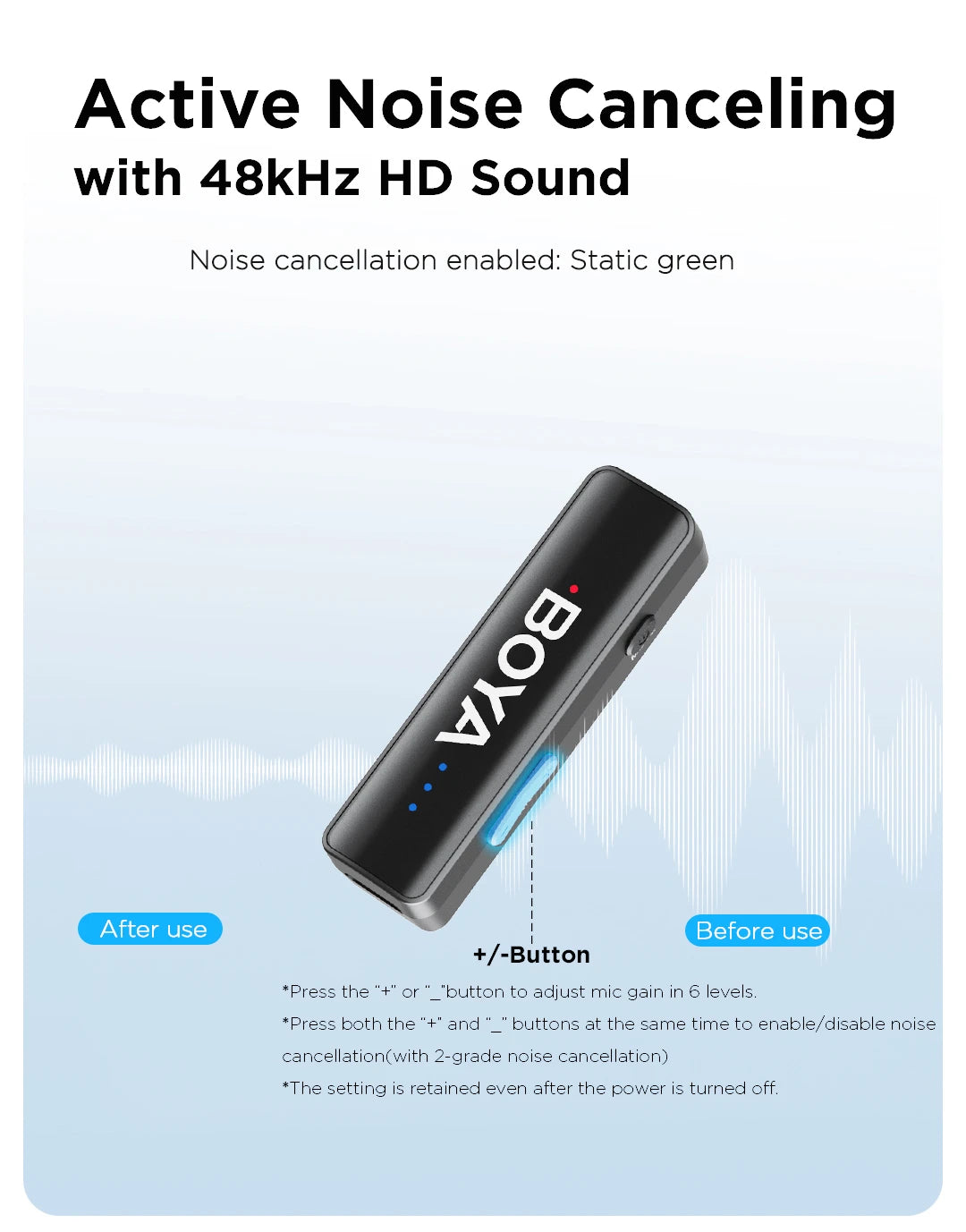 BOYA BOYALINK 2 Wireless Lavalier Microphone for iPhone Android DSLR Cameras Smartphone Gaming Youtube Video Recording Streaming