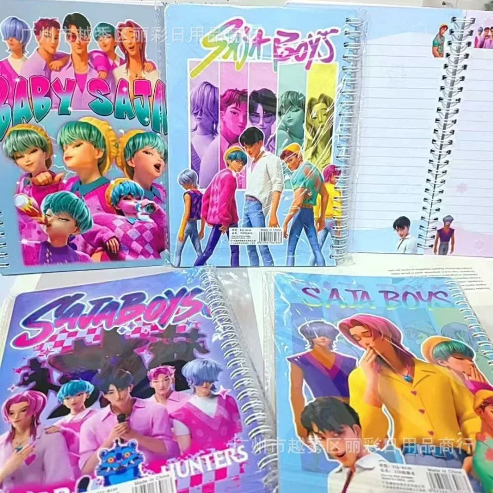 2026 New Kpop Demon Hunters Huntrix Saja Notebook Rumi Mira Zoey Anime Stationery Supplies Back To School Gifts 15*20.2cm