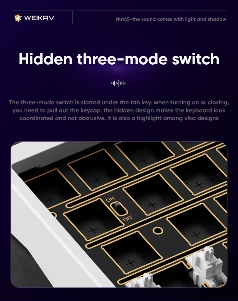 Weikav Lucky65 V3 Lucky65 V2 NUT65 Wireless Aluminum Mechanical Keyboard Kit 60% Bluetooth 2.4G Wired RGB Hotswap Gamer Keyboard