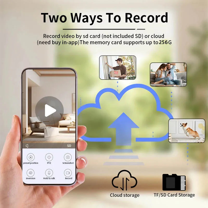 8MP E27 Bulb Lamp Camera LED Bulb WiFi Smart IP Surveilance Cam Two-way Audio Color Night Vision 10X Zoom Wireless Cam 2 in 1