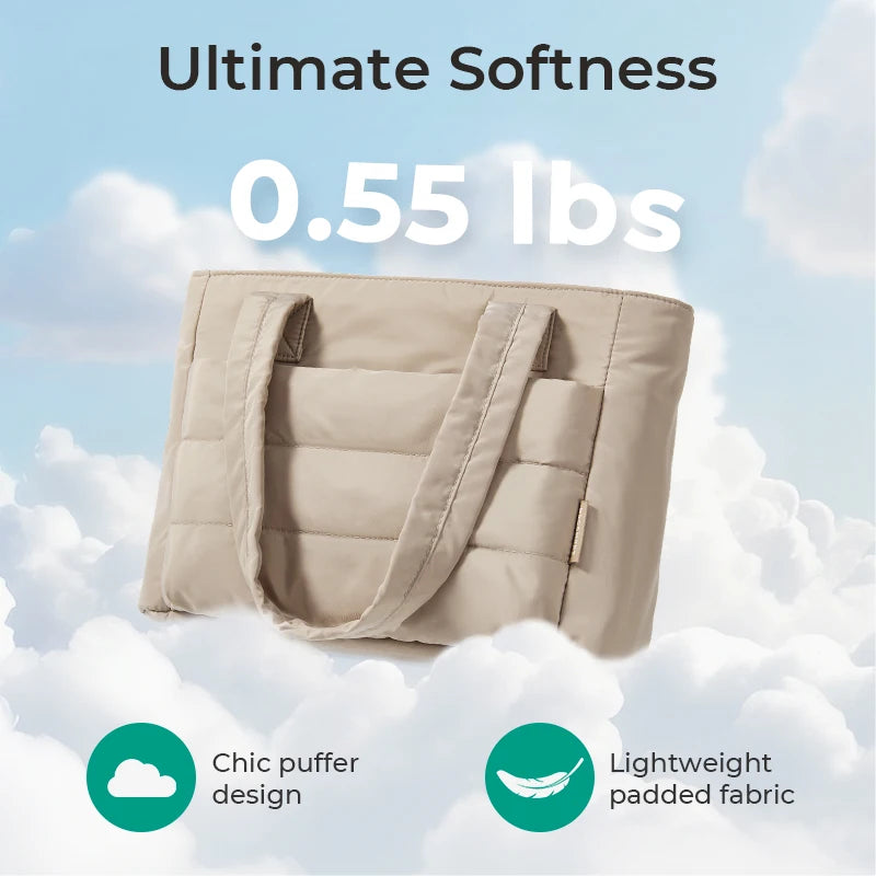 BAGSMART Women's Tote Bag Simple Travel Bag Casual Commuting Messenger Handbag Student College Shoulder Bag