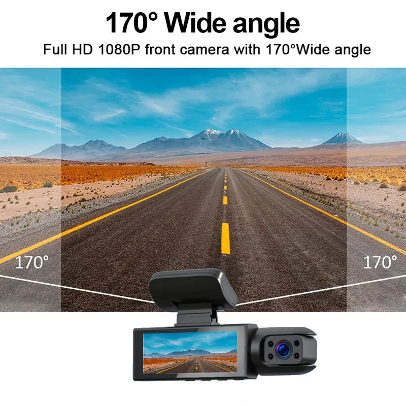 Dash Cam for cars 1080P Car DVR Video Recorder Dual car camera Front Inside View Camera Loop Recording WiFi Monitor Dashcam