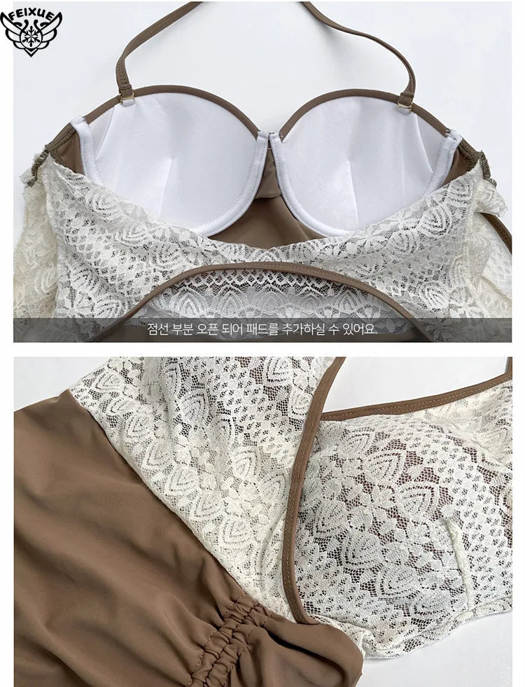 Retro Fre Sle Women's One-Piece Swimsuit Bikini for Vaion Thermal Spa Slimming Design Casual Swimwear Ort Sve Hot Spring Resort