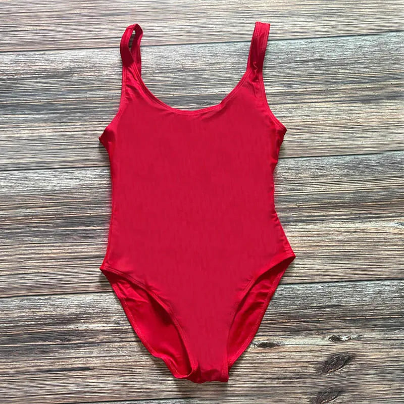 Sexy Padded One Piece Swimsuit Women Swimwear Solid Bathing Suit monokini Swimming Suit Summer Beachwear maillot de bain femme