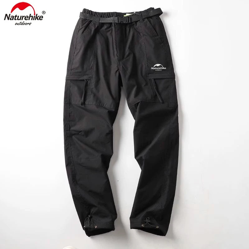 Naturehike Tooling Pants Thick Waterproof Fleece Cargo Pants Men Women Outdoor Multi-pockets Loose Straight Overall Trousers