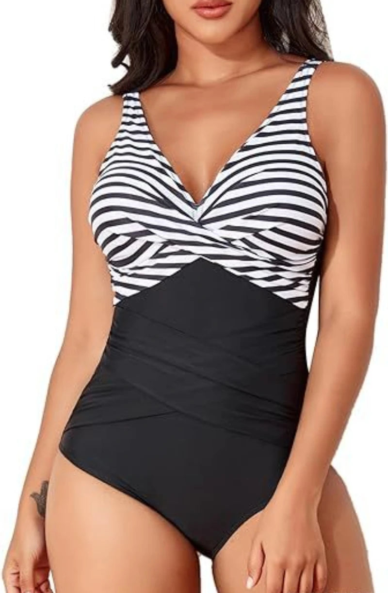 Vintage One Piece Swimsuit Sexy Printed Swimming Suit for Women Summer Monokini Swimwear Bathing Suits Boho Ladies Swimsuits