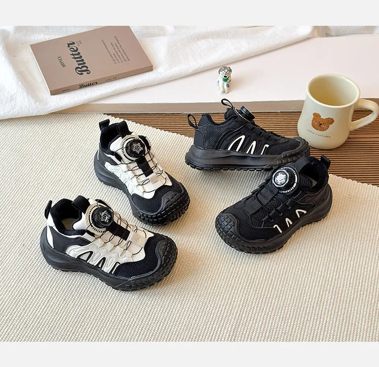Children's Casual Cotton Shoes 2025 Autumn Winter New Boys Girls Retro Sports Shoes Kids Non-Slip Warm Plush Fashion Sneakers
