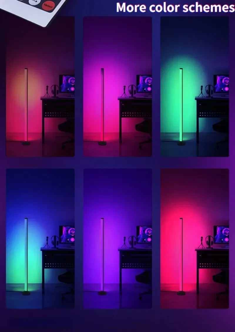 EISSLOLY 2PCS Intelligent RGB Floor Lamp APP Control Music Synchronized Corner Lighting Room decoration Standing Lights
